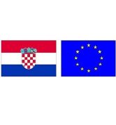 Banderas Croata y UE 0